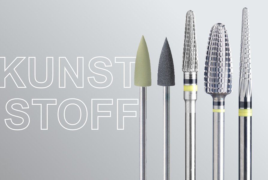 Kunststoff-Polierer-Fräser-Set.