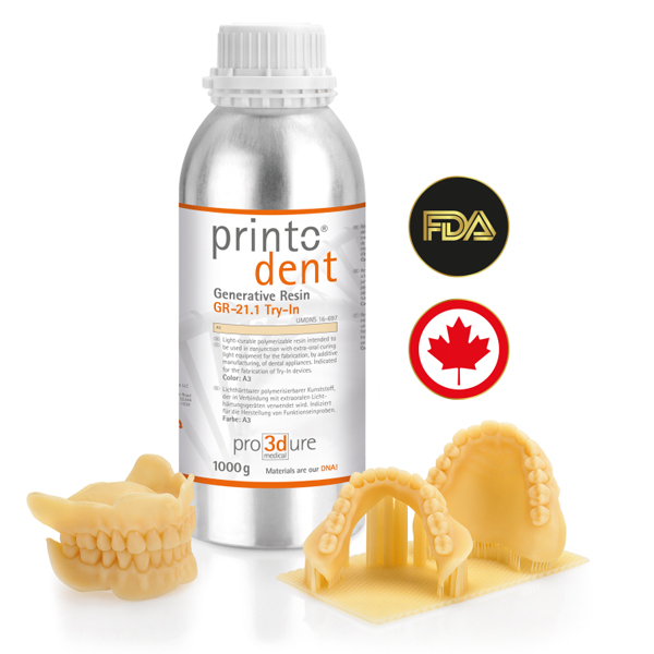 Pro3Dure GR-21 Try-In – Biokompatibles Try-In Material für digitale Prothesenbasen